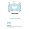 Pad brek cakera depan Bendix DB435 Perodua Kancil 660/850 — rajah ukuran pad DB435