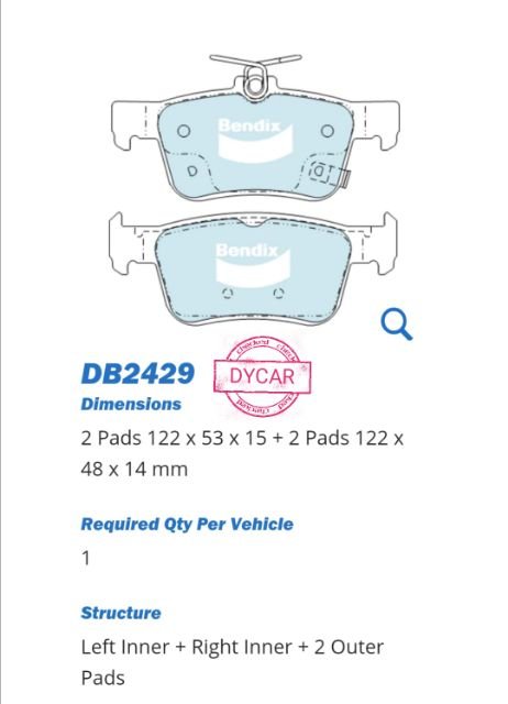 Pad Brek Depan — Honda Civic (Bendix) · DB1481