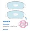 Pad Brek Depan — Honda Accord (2014, Bendix) · DB2304