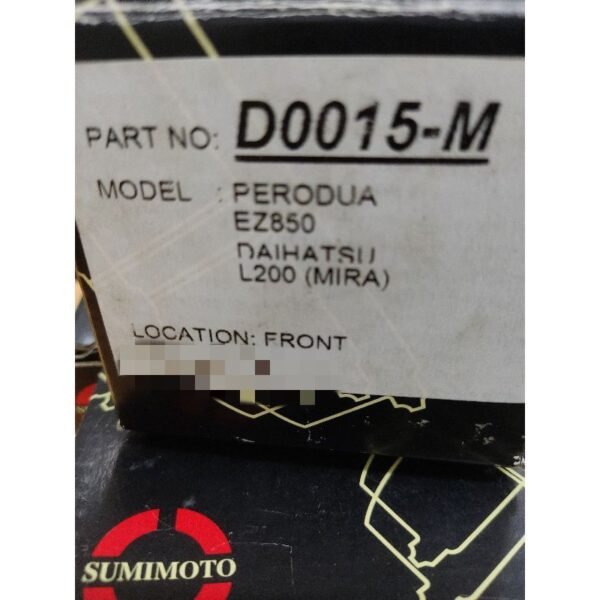 Pad Brek Depan — Perodua Kancil (Sumimoto) · 850EZ