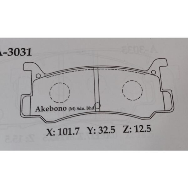 Pad Brek Belakang (Sumimoto) · SDB-3031