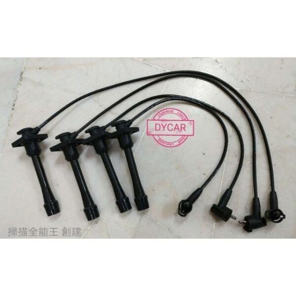 Set wayar palam pencucuh 5mm DYCAR Toyota Corolla AE101 SEG 1.6 4A-GE 1992-1995 — set wayar hitam tanpa kotak